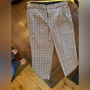 Ava Viv Women’s plus Pants in Black, White & Orange